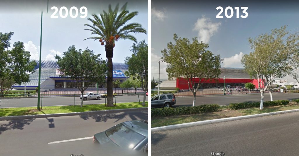 Aspecto del Auditorio Josefa Ortiz de Domínguez. Imágenes: Google Maps.