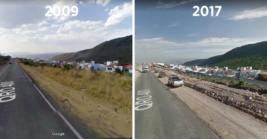 Cumbres del Cimatario. Imágenes Google Maps.