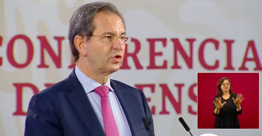 Esteban Moctezuma, secretario de Educación Pública, en rueda de prensa.