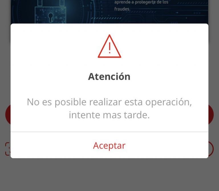 Banco Santander falla