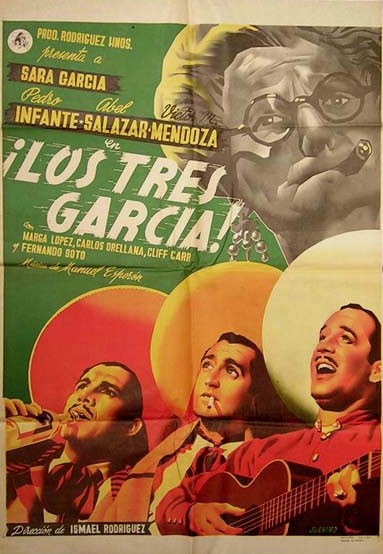 Cartel de Los tres García, producción de 1947