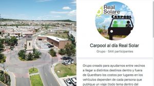 Vecinos organizan carpool en el fraccionamiento Real Solare.