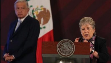 Alicia Bárcena, titular de la SRE, en su primera conferencia de prensa. Foto: SRE