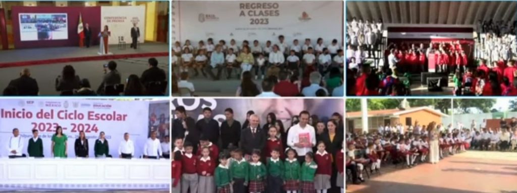 Gobernadores de seis entidades resaltaron entrega de nuevos libros de texto gratuitos. Foto: Captura de pantalla.