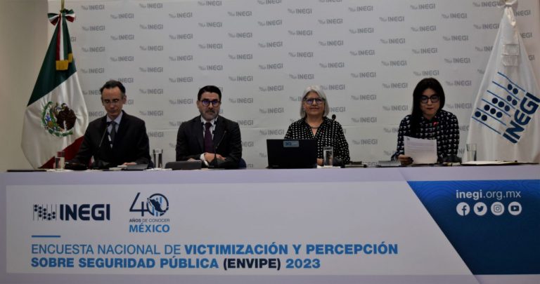 INEGI presenta encuesta sobre incidencia delictiva 2023. Foto: INEGI.