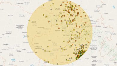 Sismos registrados en un radio de 100 kiómetros del estado de Querétaro. Foto: SSN.