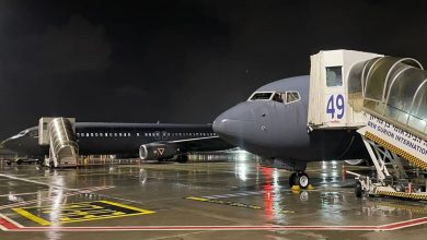 Aviones de la Sedena en aeropuerto Ben Gurion, en Israel.