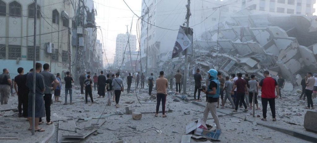 Edificios en ruinas por los bombardeos israelíes en Gaza. Foto: ONU.