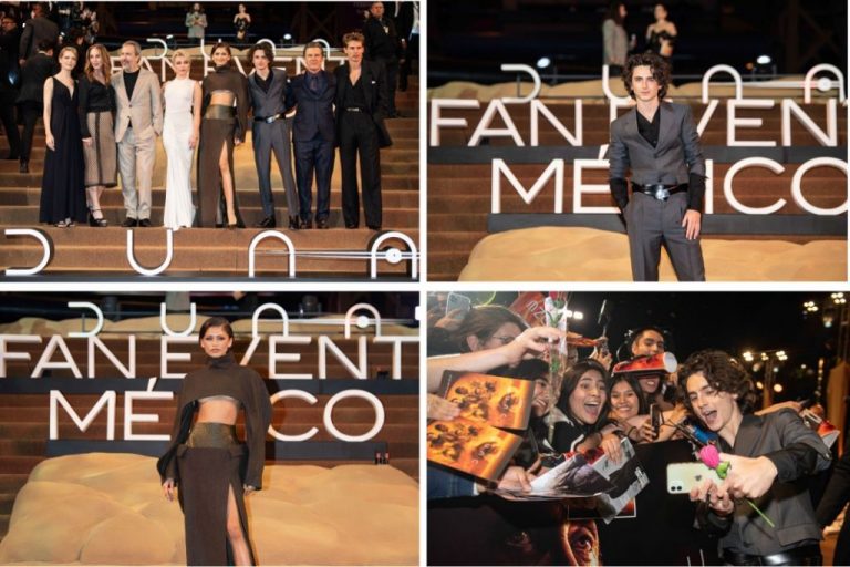 Los actores Austin Butler, Timothée Chalamet, Zendaya, Florence Pugh y Josh Brolin visitaron la Ciudad de México