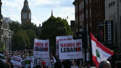 Protesta contra Israel en Londres. Foto: JUSTIN TALLIS / AFP