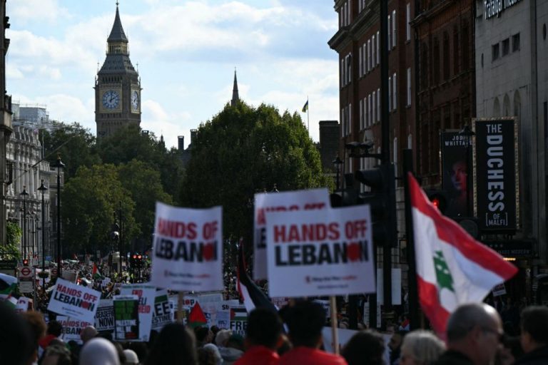 Protesta contra Israel en Londres. Foto: JUSTIN TALLIS / AFP
