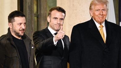 Trump, Macron y Zelensky