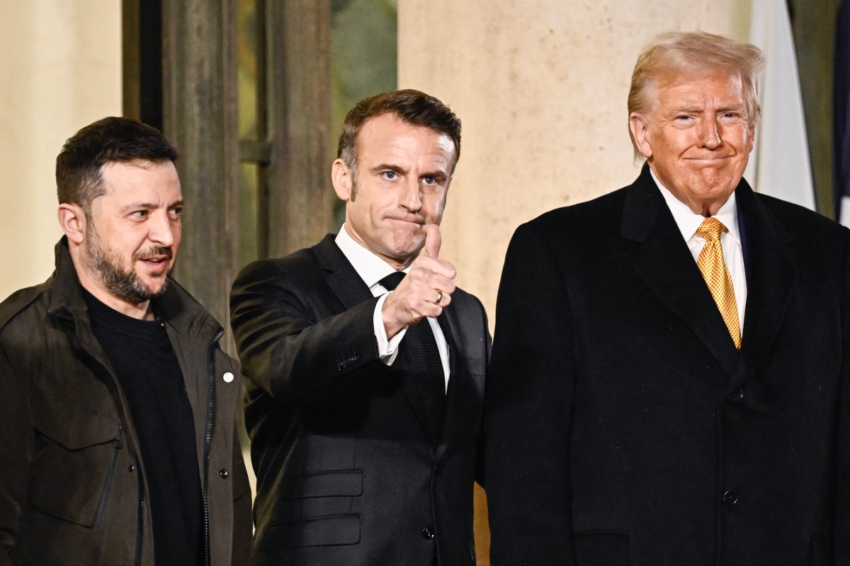 Trump, Macron y Zelensky