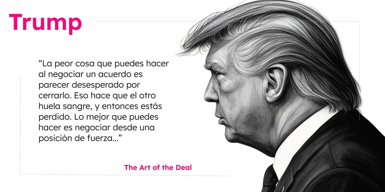 Cita sobre negociación en el libro de Donald Trump.