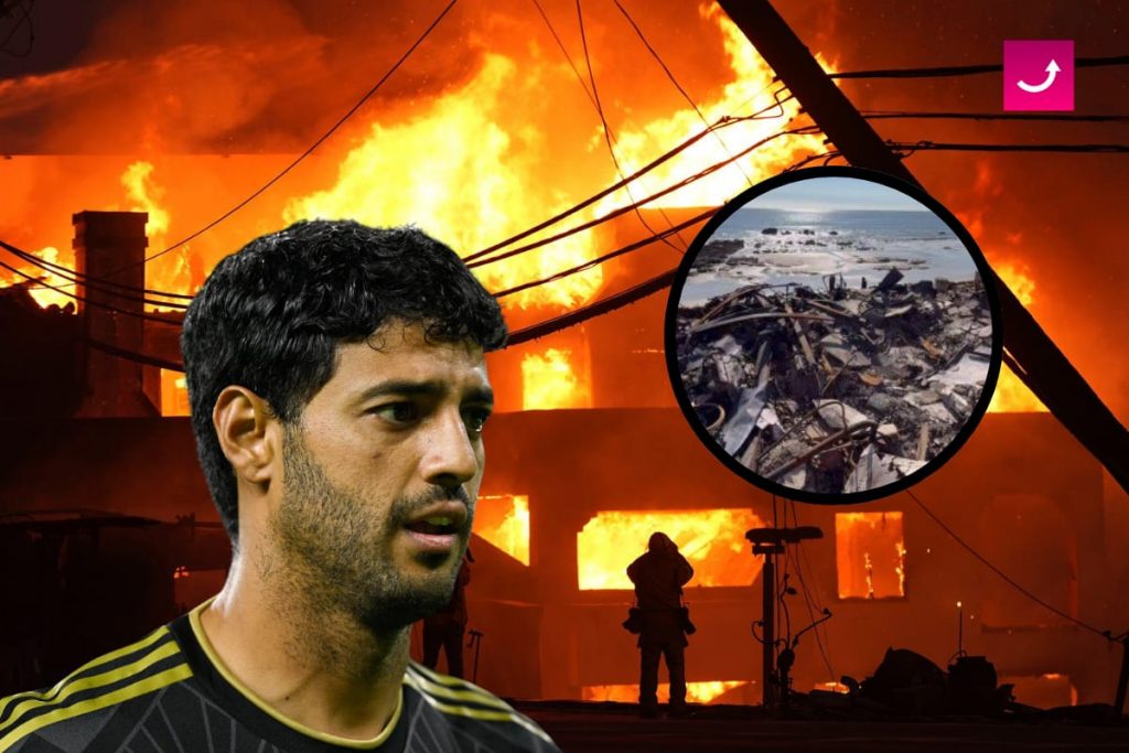 En ruinas, casa de Carlos Vela tras incendios de California