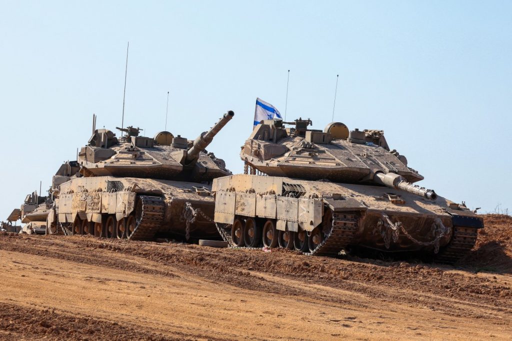 Tanques de Israel en la frontera de Gaza.