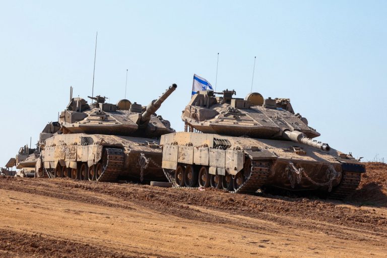 Tanques de Israel en la frontera de Gaza.